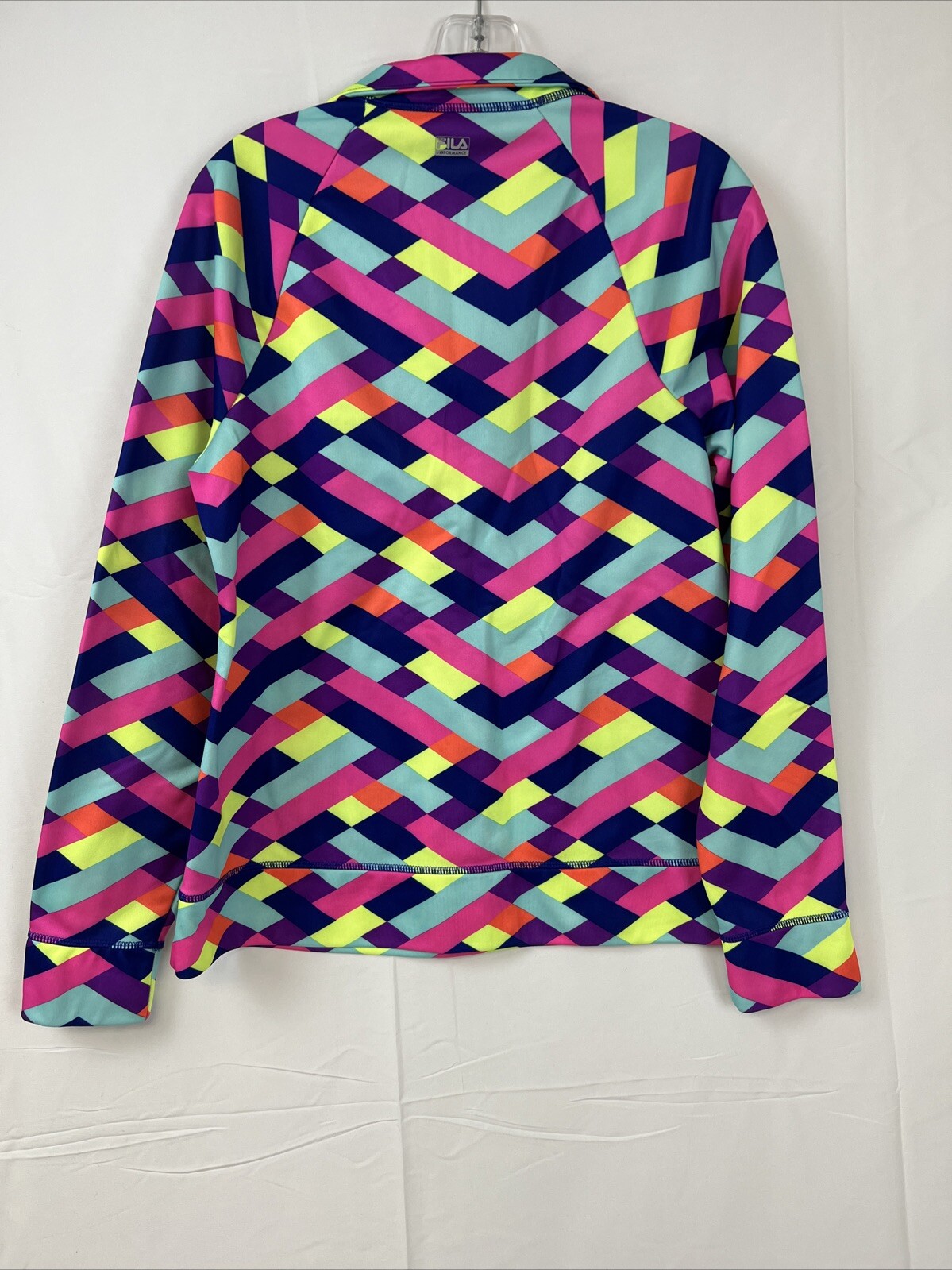 Giacca donna Fila Sport taglia media 1 4 zip pullover multicolore brillante