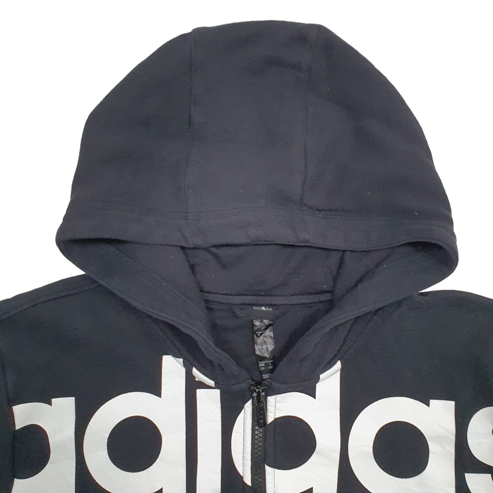 ADIDAS Full Zip Spellout Jumper Sweatshirt Mens L image 2