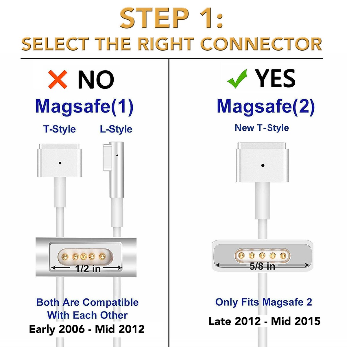 85W MagSafe 2 Power Adapter For Apple 15