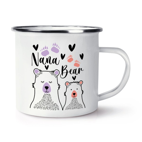 Oma BäR Emaille Becher Tasse Muttertag World's Best Toll Oma KindermäDchen Liebe-image