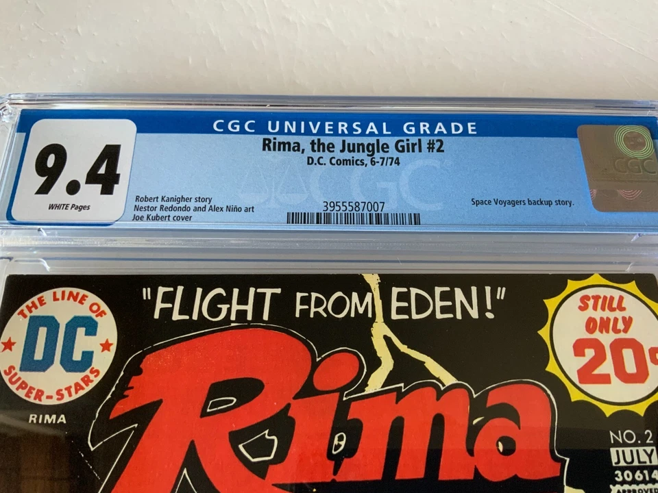 RIMA THE JUNGLE GIRL 2 CGC 9.4 WHITE PAGES SPACE VOYAGERS DC COMICS 1974 D5L - Image 2 of 4
