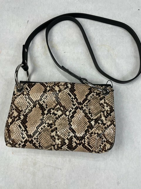 ZARA SNAKESKIN PRINT CROSSBODY BAG