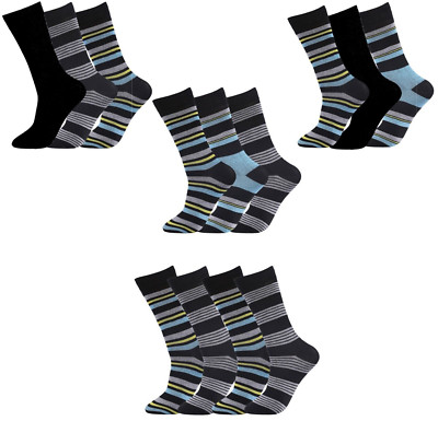 Herren Nicht Elastische EZEE TOP Diabetiker Freundlich Baumwollsocken UK 6-11 Eu