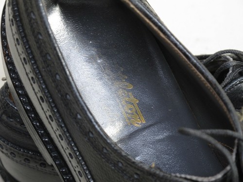 Vintage Nettleton Longwing Shoes 10.5 A Black Scotch Grain Leather. Metal Cleat - 第 5/6 張圖片