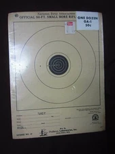 NOS~Vintage NRA Official 50 Foot Small Bore Rifle Paper 1 Dozen Targets~GA-1