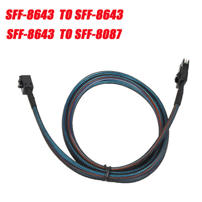 Mini SAS HD Adapter Cable SFF-8643 to SFF-8087 36 Pin Server Motherboard 0.5M 1M