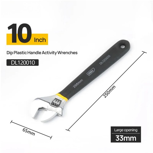 Adjustable Wrench Large Opening long Handle Universal Spanner Carbon Steel Tools - Picture 19 of 20