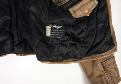 Vintage 80's WRD Chevignon Brown Biker Leather Motorcycle Jacket