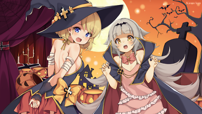 Anime halloween azur lane pumpkin girls z23 z46 witch Playmat