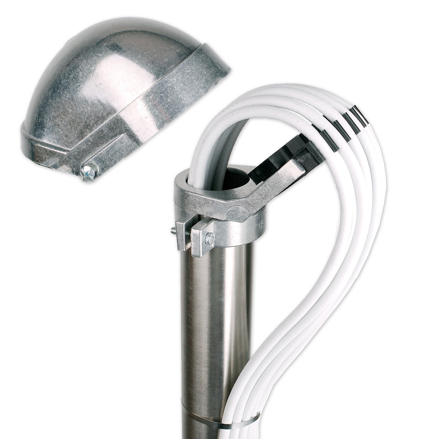 Thumbnail - Sat Mastkappe Aluminium Für Antennen-, Solar- Oder Stromeinführung Mit