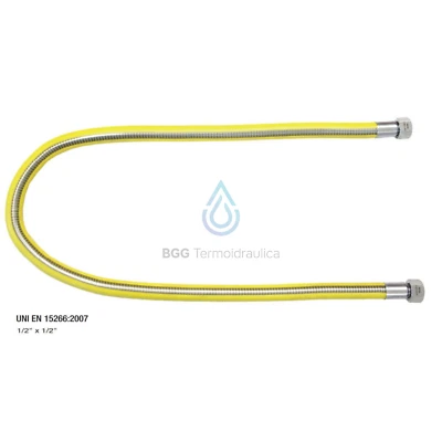 IDRONORD TUBO FLESSIBILE GAS FF A NORMA UNI EN 15266:2007 DA 1 A 4 MT