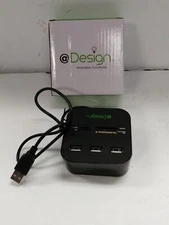 Combo Hub Multi-Memory Card Reader with 3 USB Ports Black @ Design 