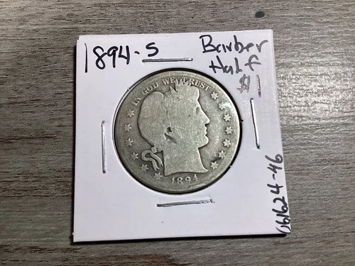1894 S Barber 90% Silver Half-Dollar from San Francisco Mint 061624 46te