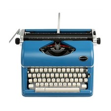 Blue Vintage Typewriter for a Nostalgic Flow - Manual Typewriter Portable Mod... thumbnail