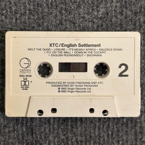XTC English Settlement Cassette Tape 1984 Geffen Reissue Double Length Album - Picture 3 of 5