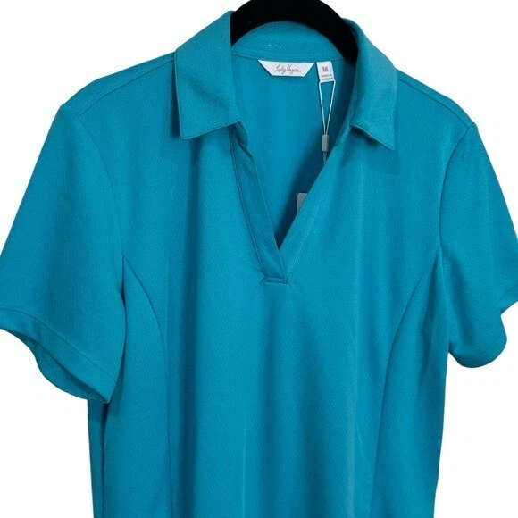 NUEVO Polo Pickleball Tenis Golf Dama Hagen Azul Brillante Ligero Talla M Foto 3 de 4