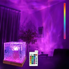 Remote Northern Lights Aurora Projector Lamp Ocean Wave LED Night Lights Party