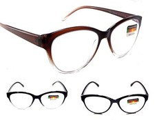 Women's PROGRESSIVE 3 in one Multi-Focal No Line Cat Eye Reading Glasses