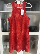 Lovers + Friends Caspian Shift Dress Red NEW NWT SIZE LARGE