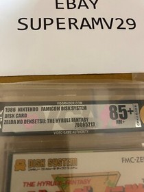The Legend of Zelda FAMICOM DISK YELLOW LETTERING VGA 85+ ARCHIVAL CASE