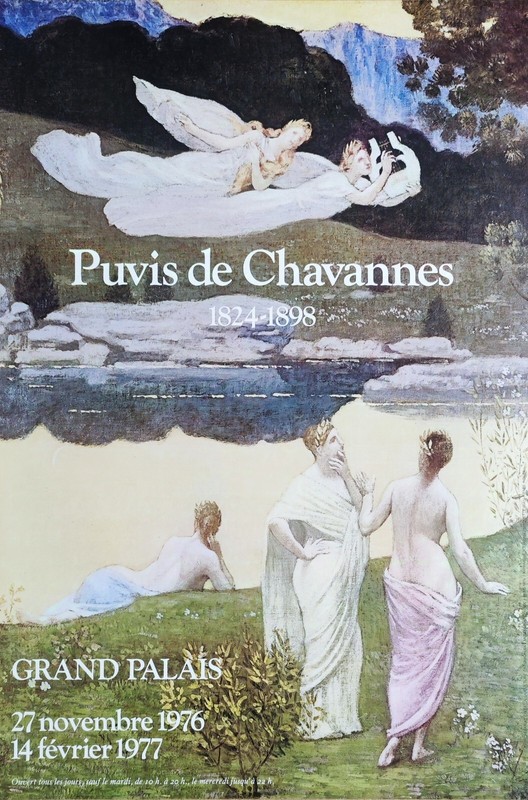 PUVIS DE CHAVANNES — Affiche originale d'exposition, Grand Palais, Paris
