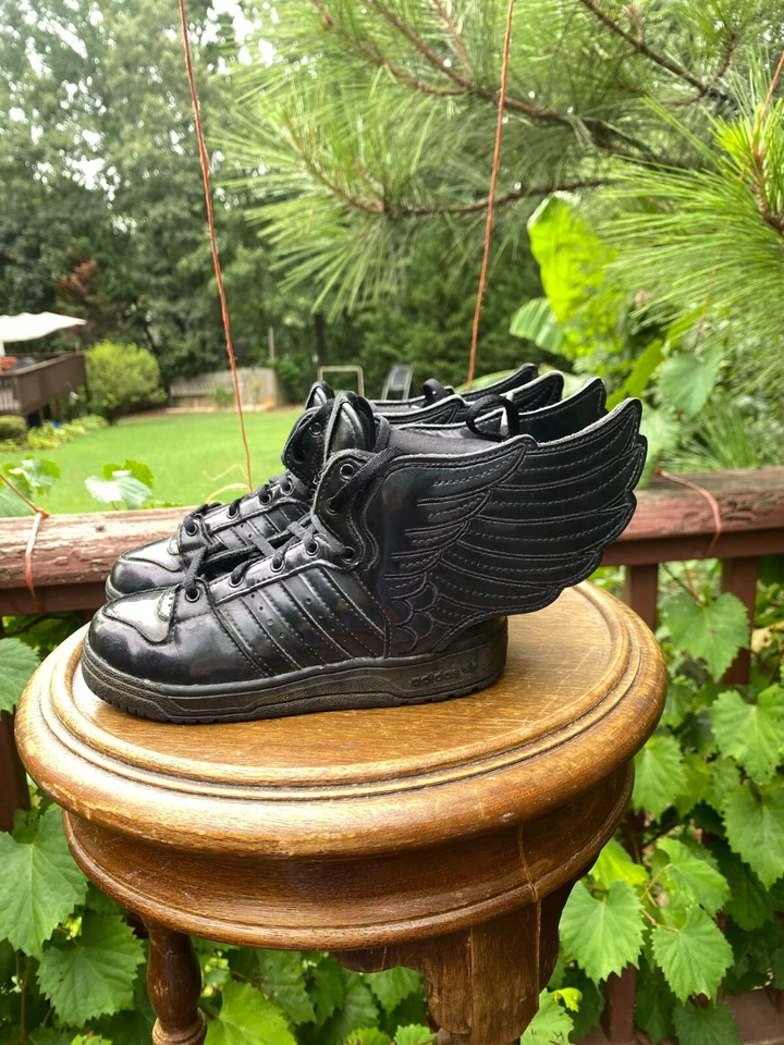 TALLAS BEBÉ 9K Adidas Originales Jeremy Scott ALAS NEGRAS Q23669 Niños NIÑO PEQUEÑO Foto 4 de 4