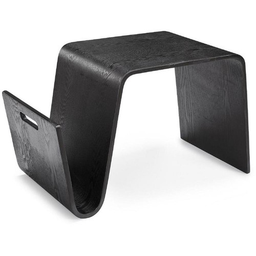 Home Square 26" Wood Rectangle End Table in Black - Set of 2 - Picture 2 of 4