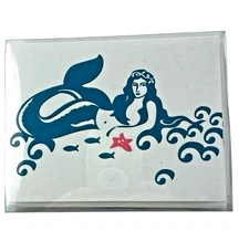 Boxed Blue Mermaid Notecards 8 Pack w Envs Ocean Devotion Soy Ink Cha Designs