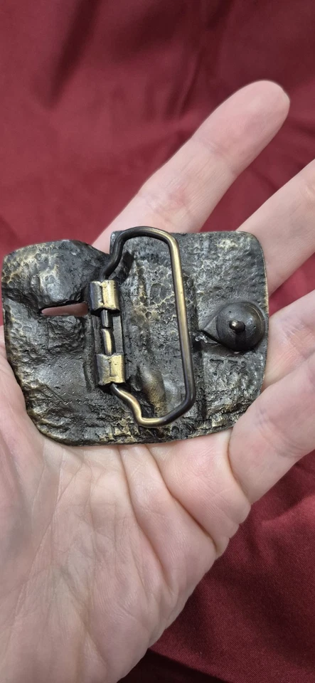 Hebilla de cinturón vintage 1976 Levi Strauss Jeans Company SF Cal - trabajo de latón bergamota Foto 3 de 3