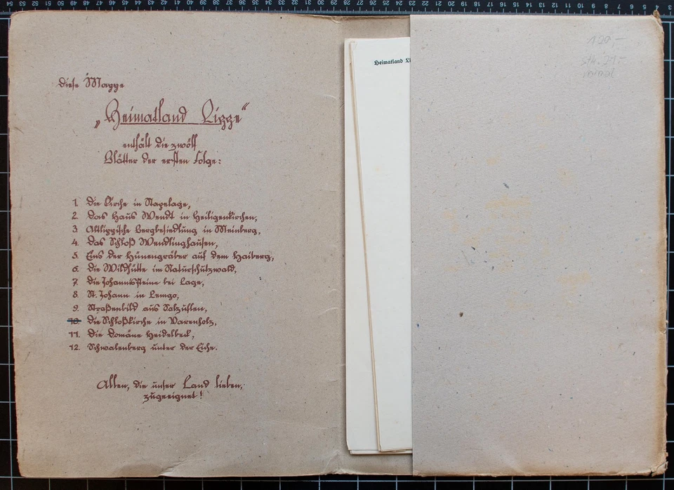 Ernst Rötteken Mappe Lippe Nordrhein-Westfalen Alte Ansicht Lithografie 1926 - Bild 3 von 4