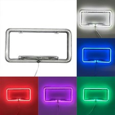 Purple Neon License Plate Frame Cover 12v Universal For Toyota Car Suv Trucks