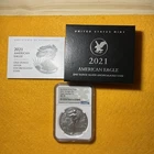 2021-W $1 1-oz T-2 Burnished American Silver Eagle NGC MS70 with Box And Coa ￼