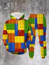 Men's Outfit 2 Piece Set Shirt  Pants Suit PLUS SIZE BIG 5XL