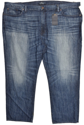 Lucky Brand Men's 181 Relaxed Straight BIG 54x32 Blue 100% Cotton Jeans NEW