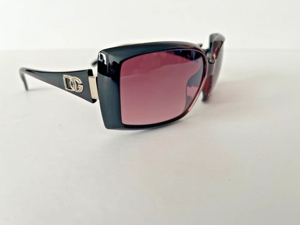 Gafas de sol DG de gran tamaño cuadradas envolventes marco negro/rosa negro/auricular calidad óptica Foto 3 de 4