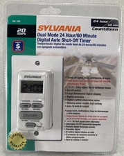 Sylvania SA 160 24 Hour 60 Min Dual Mode Digital Auto Shut-Off Timer 20 amp