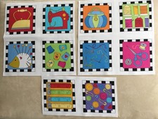 Craft Fabric Panel Squares Patchwork/Quilting/Cardmaking Sewing #1