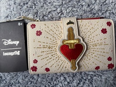 RARE Loungefly Disney Snow White Evil Queen White Heart Box With Dagger Wallet