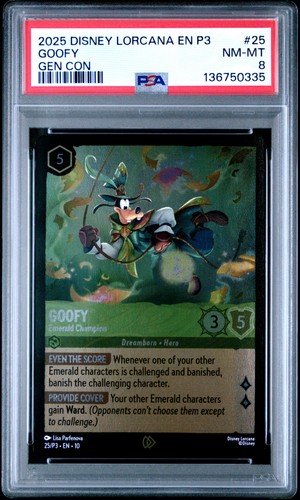 Goofy - Emerald Champion graded PSA 8 for sale on eBay