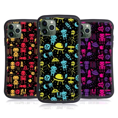 HEAD CASE DESIGNS SPACE ROBOTS HYBRID CASE FOR APPLE iPHONES PHONES - Image 1 of 4