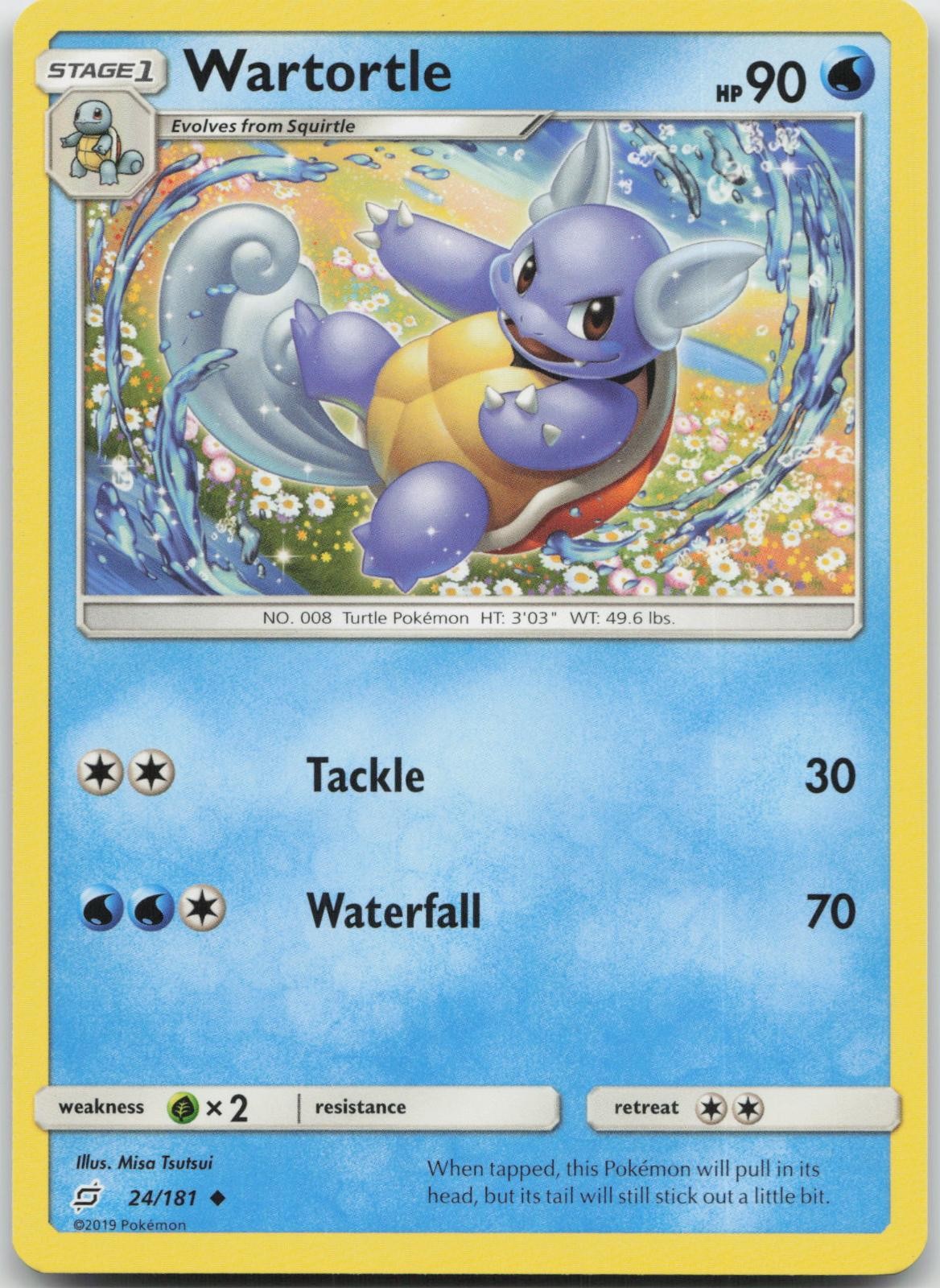 Wartortle 24/181 Uncommon Team Up Pokemon Near Mint