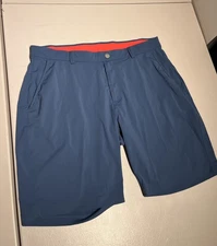 Redvanly Shorts Men’s XL Hanover Pull On Blue Khaki Performance Golf Nylon
