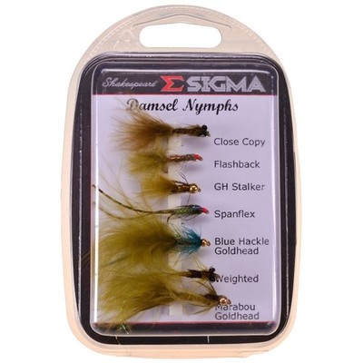 Shakespeare Sigma Fly Selection 4 Damsel Nymphen