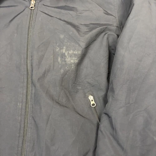 Lands End Squall Jacket Mens Large 14-16 Black Fleece Lined Insulated Full Zip image 2