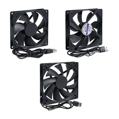 Ventilateur USB noir pour ordinateur, ventilateur de refroidissement - Photo 1/2