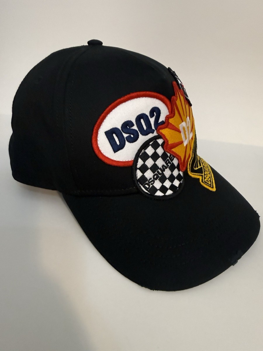 DSQUARED2 キャップ NWT $239 Dsquared2 Motor Badges Cap Black | eBay