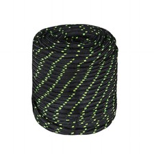 1/2 in 150 FT Black Double Braided Rope Polyester Rope Heavy Duty Rope