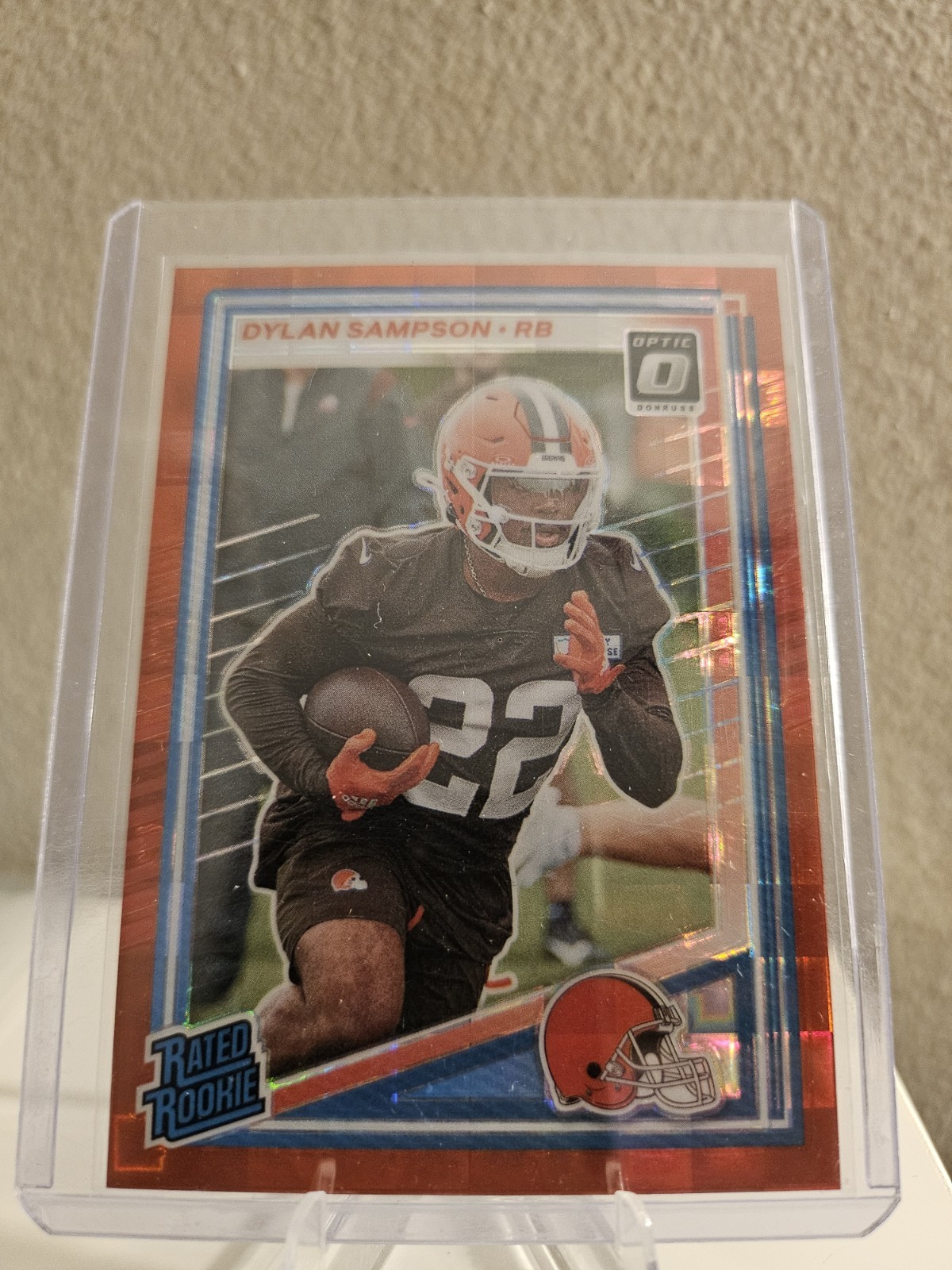 2025 Donruss #389 Dylan Sampson Optic Rated Rookies Preview Red Pandora