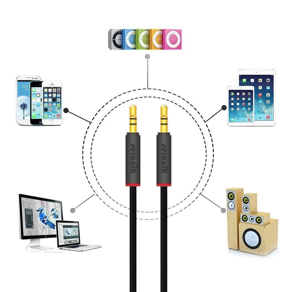 AUX Cable 3.5mm Jack Lead Jack Plug Stereo Audio Car Mobile Phone 1m 2m 5m - Image 2 of 4