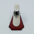 Sterling Silver 925 Vintage Styled Filigree Onyx Ring 7 8.9g